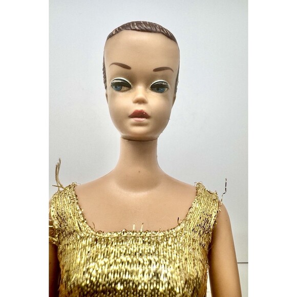 VTG 1963 Mattel Barbie Midge Wardrobe Wig Doll Japan Golden Elegance Dress #961
